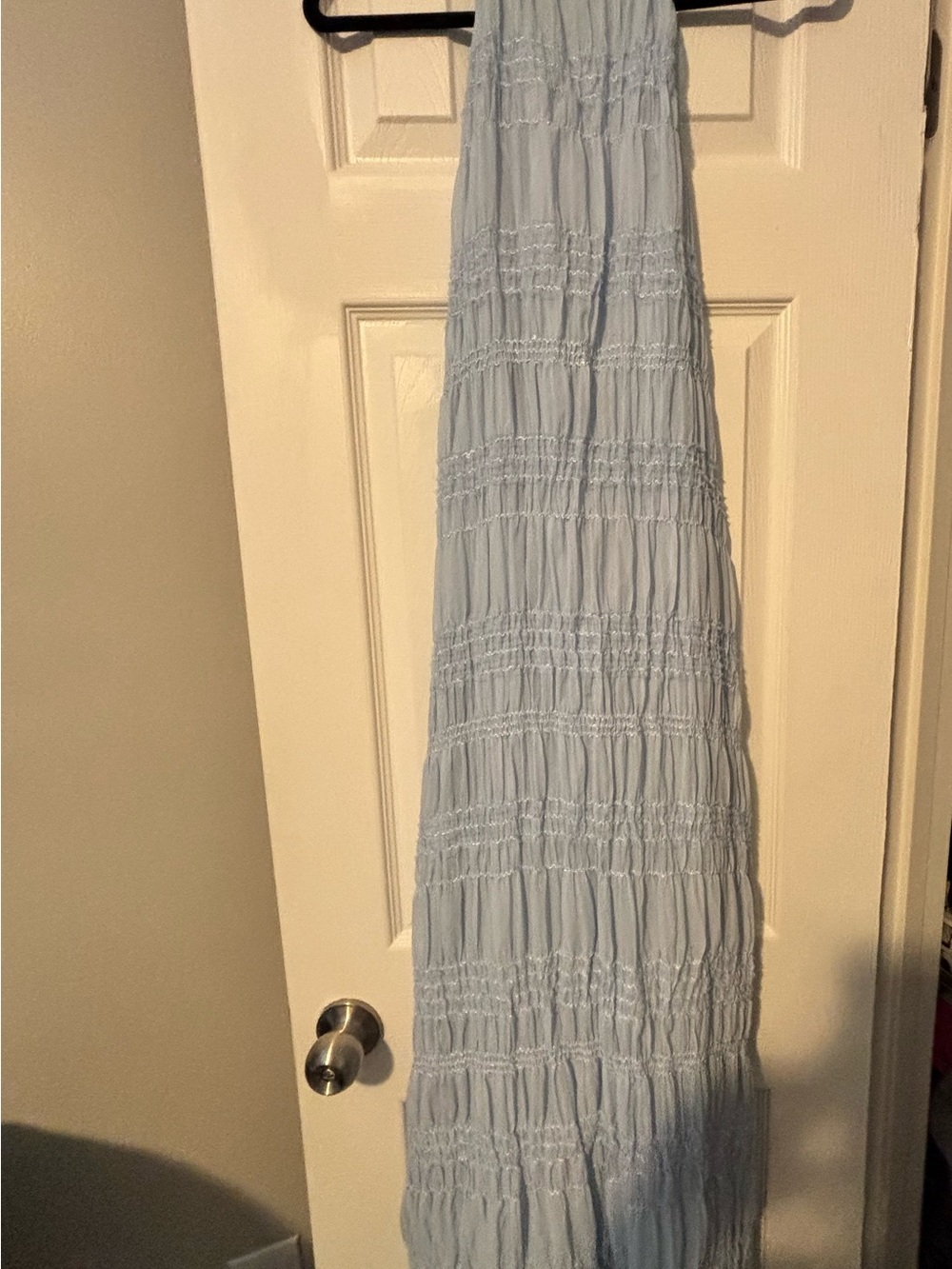 SHEIN Light Blue Smocked Curtain Panel